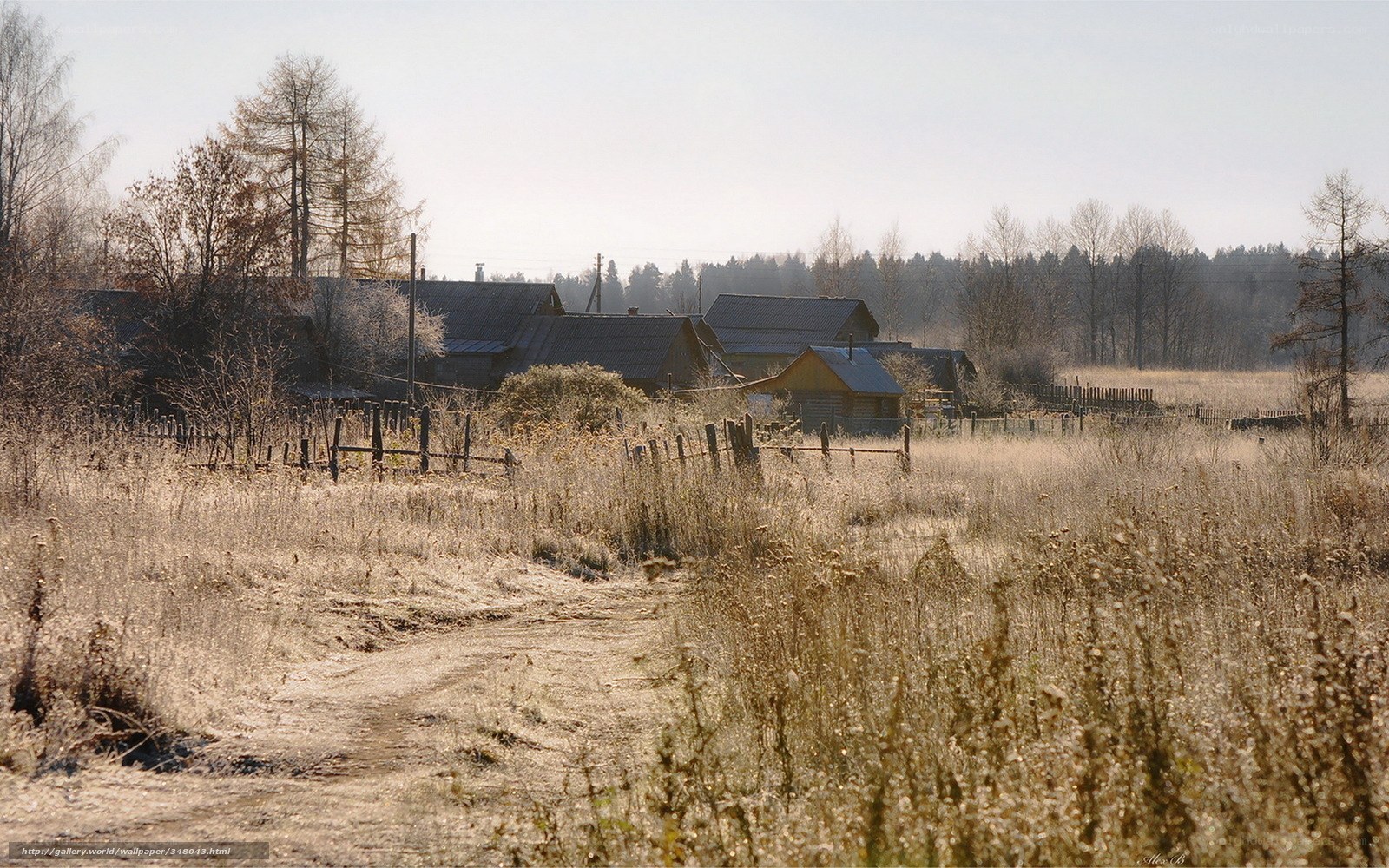 Rural village in autumn