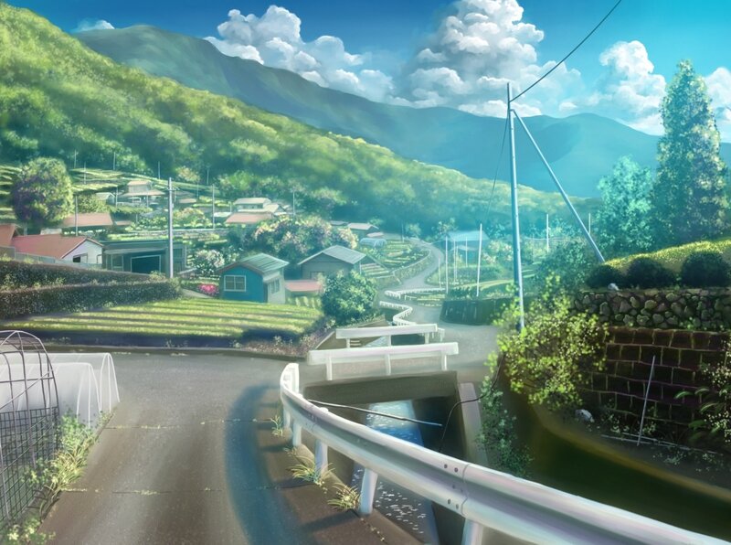 rural village in mountain valley