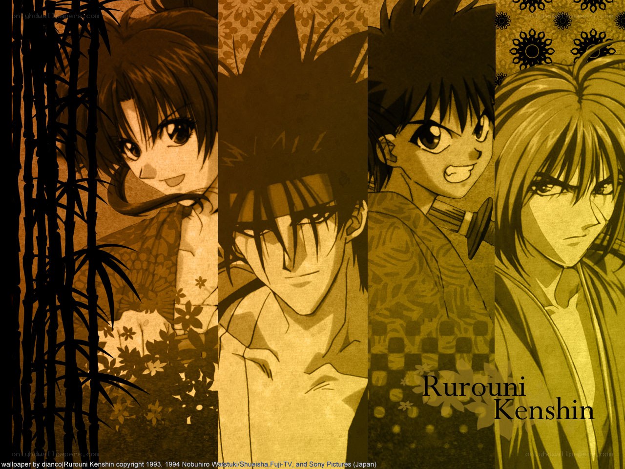 Rurouni Kenshin character collage