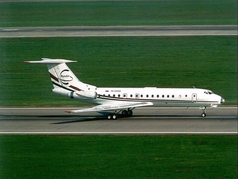 RusAir aircraft on runway