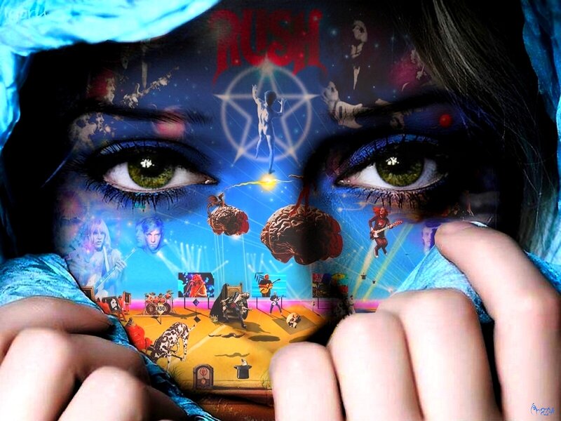 Rush album art collage