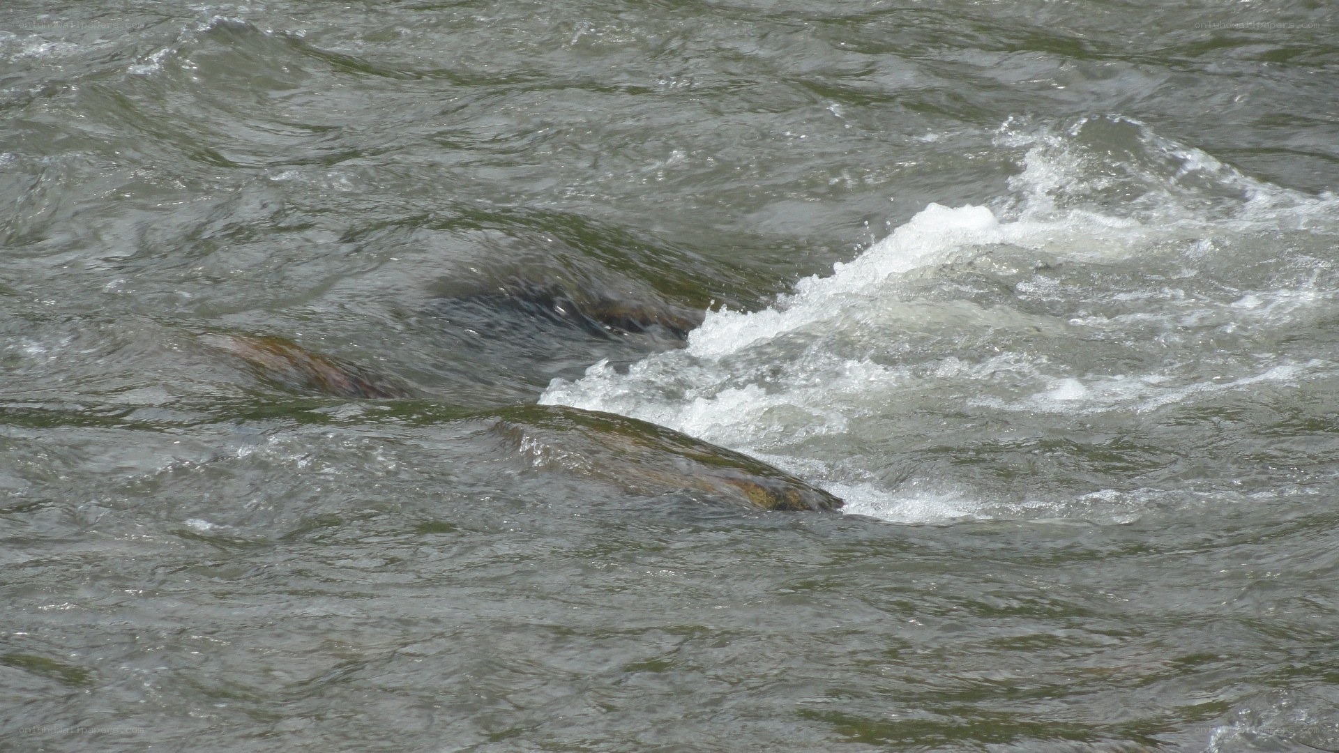 Rushing river water