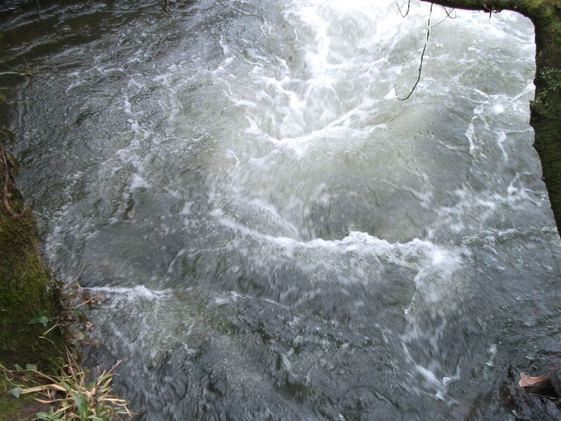 Rushing river water