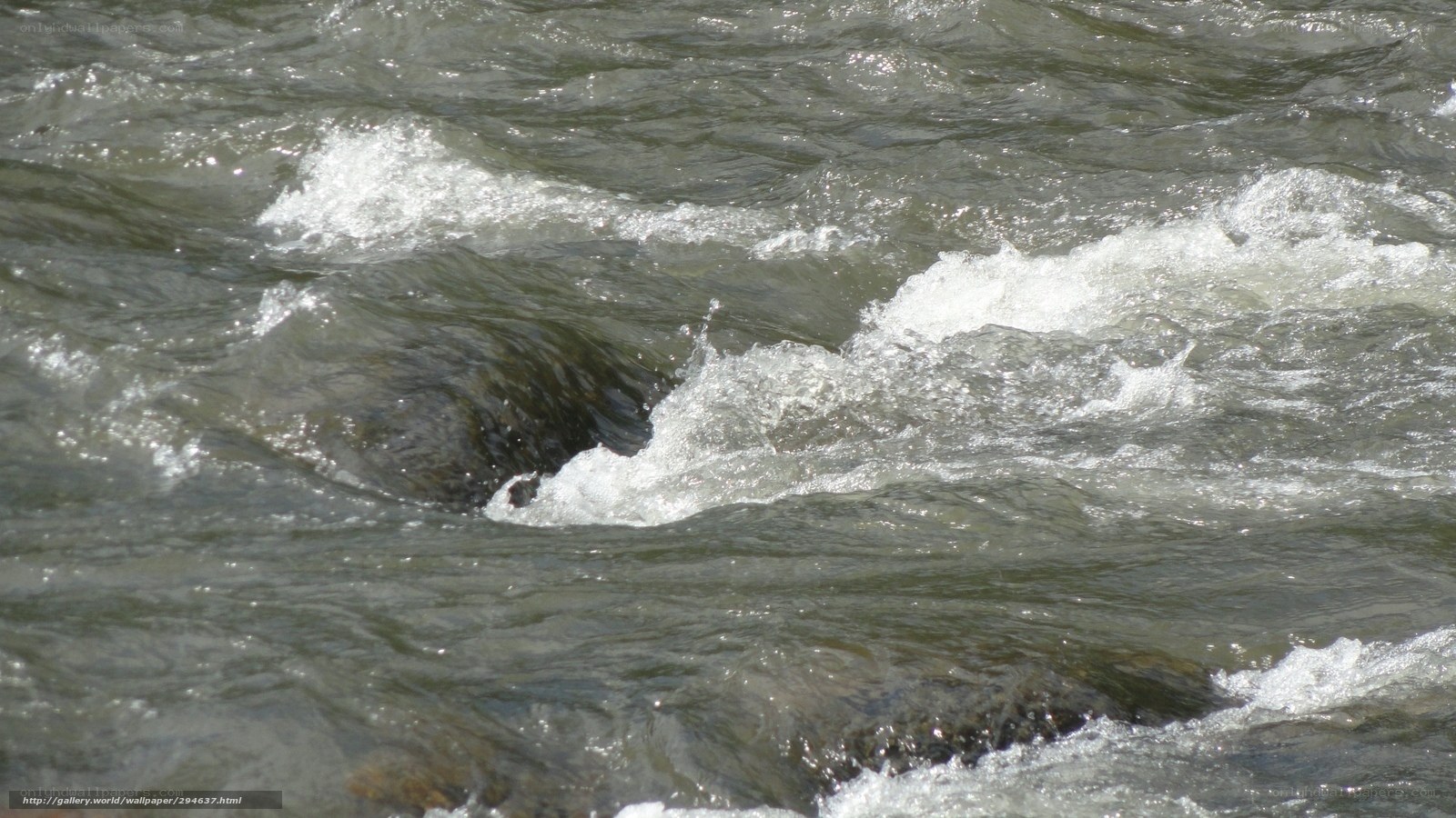 Rushing river water