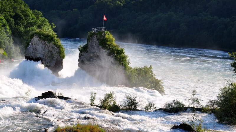 Rushing River Waterfall