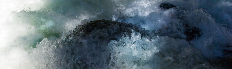 Rushing water over rocks