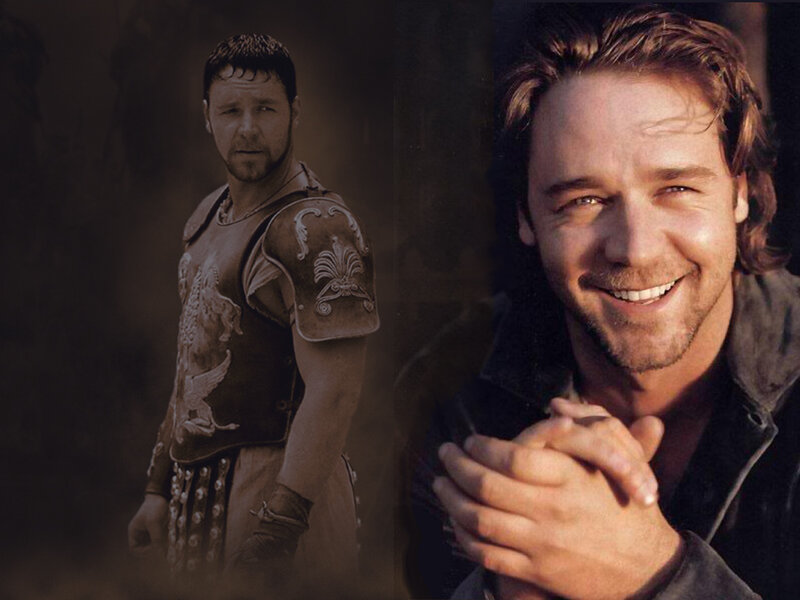 Russell Crowe in gladiator and other roles