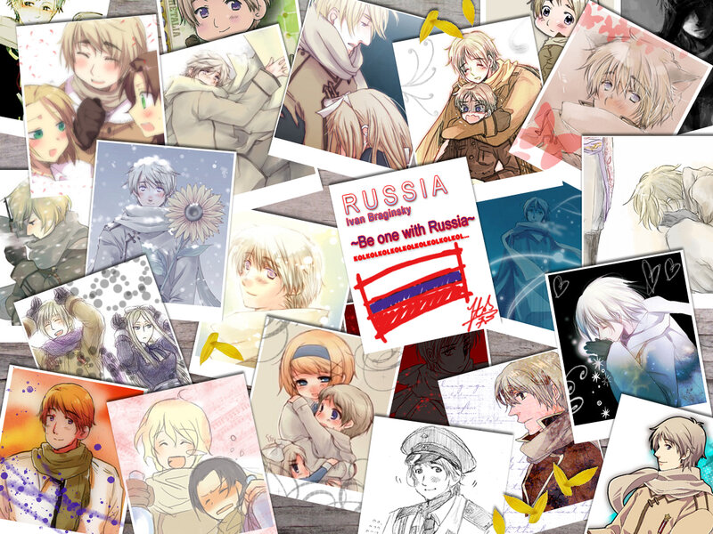 Russia character collage