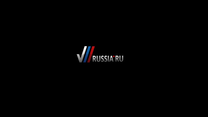 Russia RU logo on black