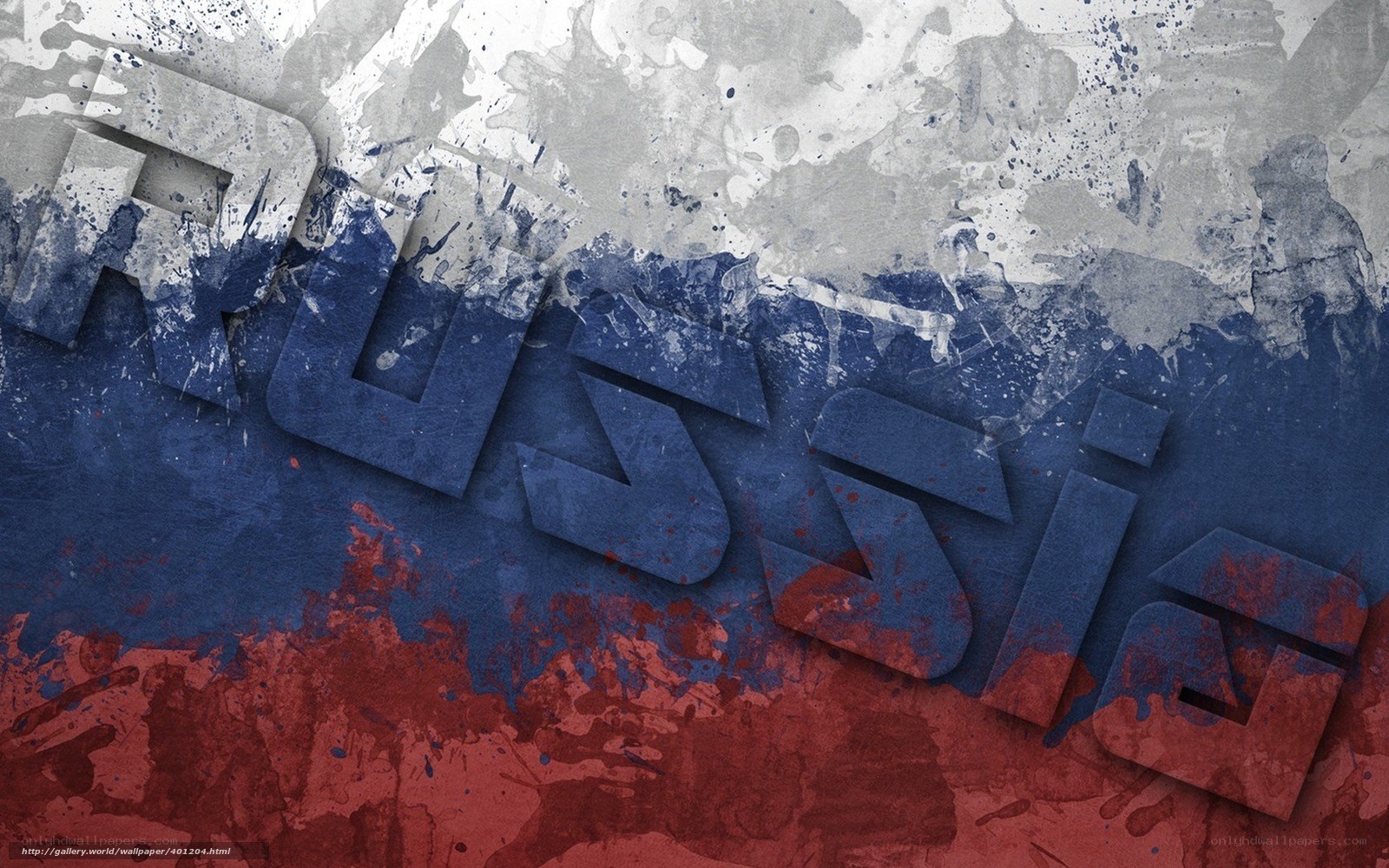 Russia text on grunge background