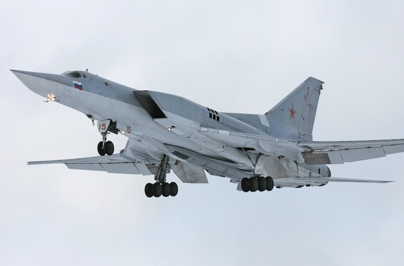 Russian Bomber Aircraft — Gray, Neutral, Photograph, Wings