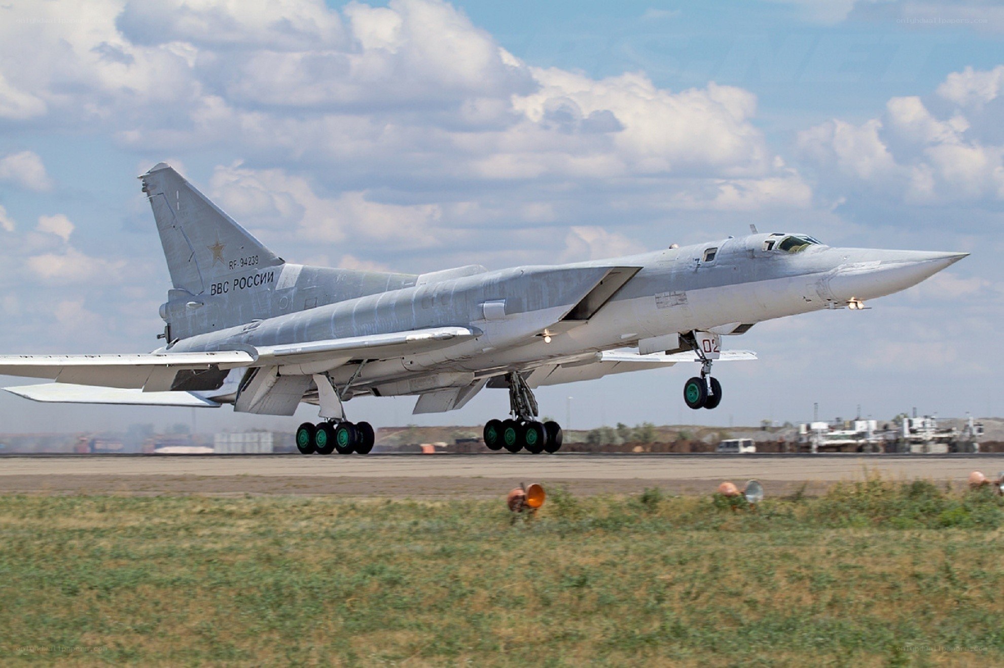Russian bomber taking off