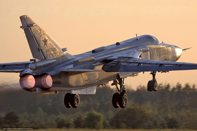 Russian bomber taking off