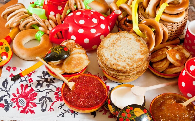 Russian Breakfast Spread