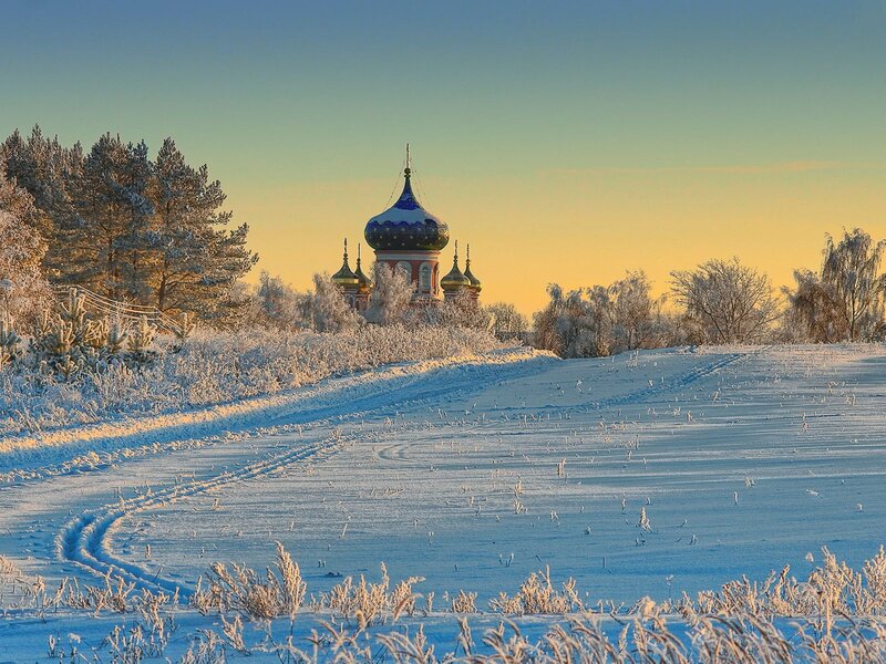 Russian Church in Winter
