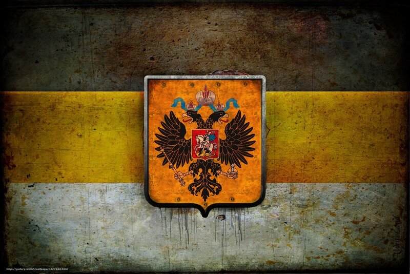 Russian Coat of Arms on Grunge Background