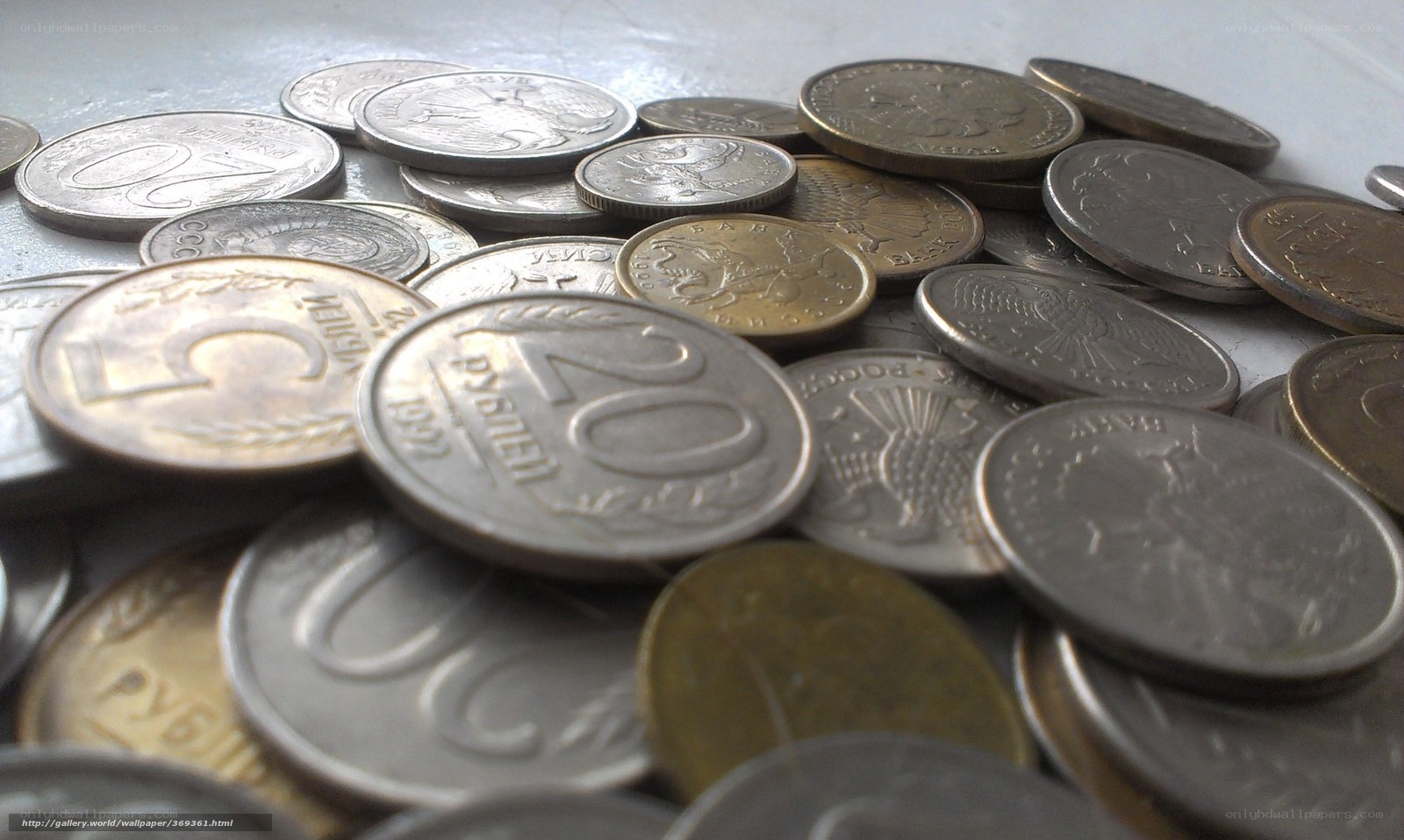 Russian coins pile