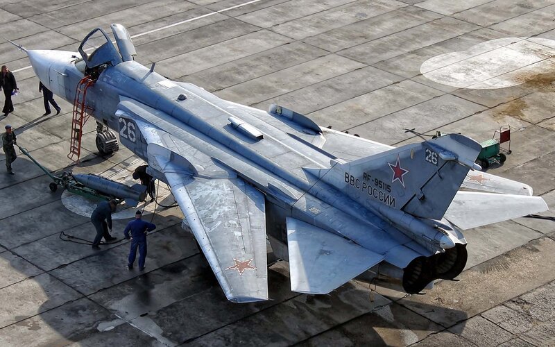 Russian Fighter Jet — Gray, Industrial
