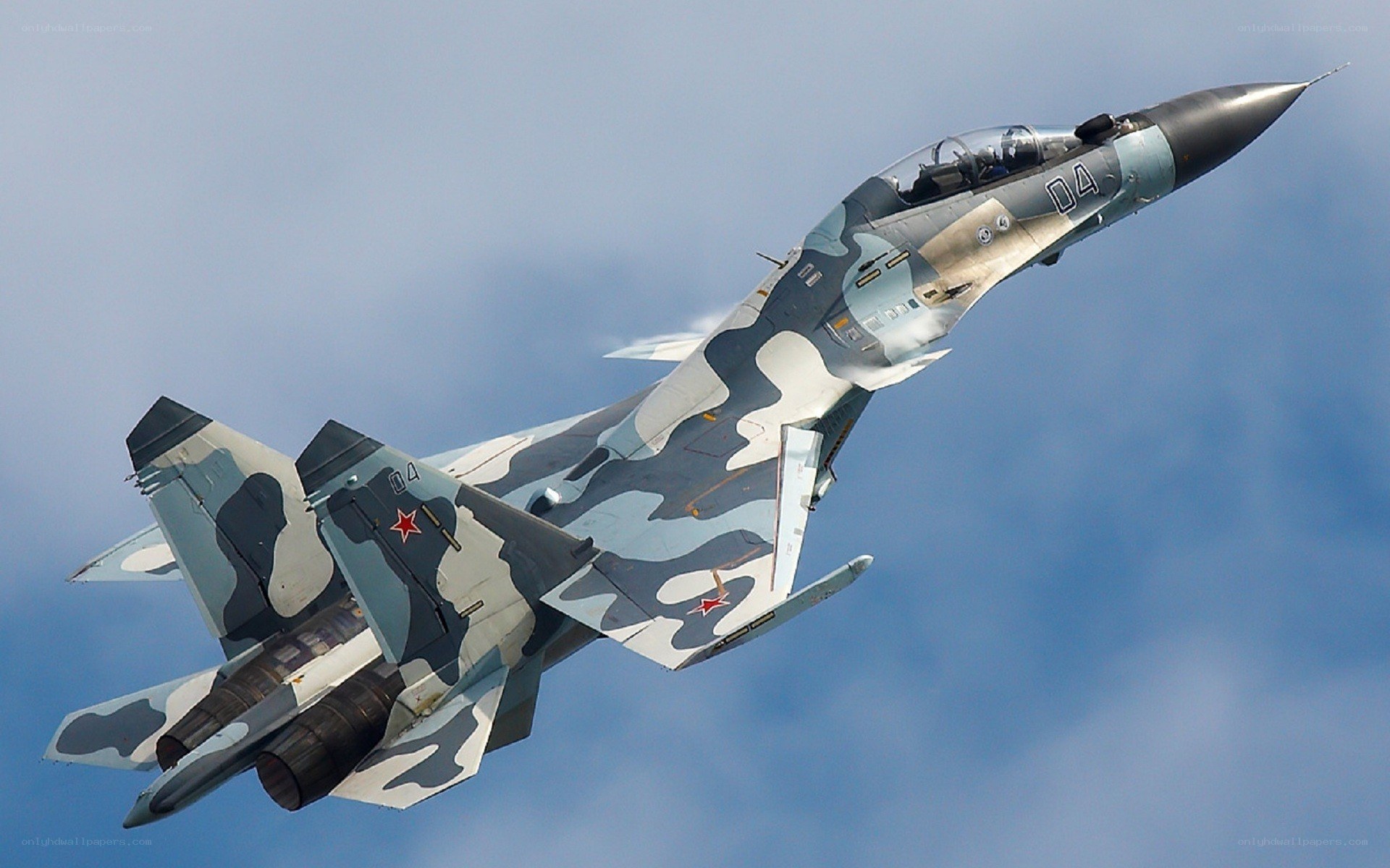 Russian fighter jet in flight