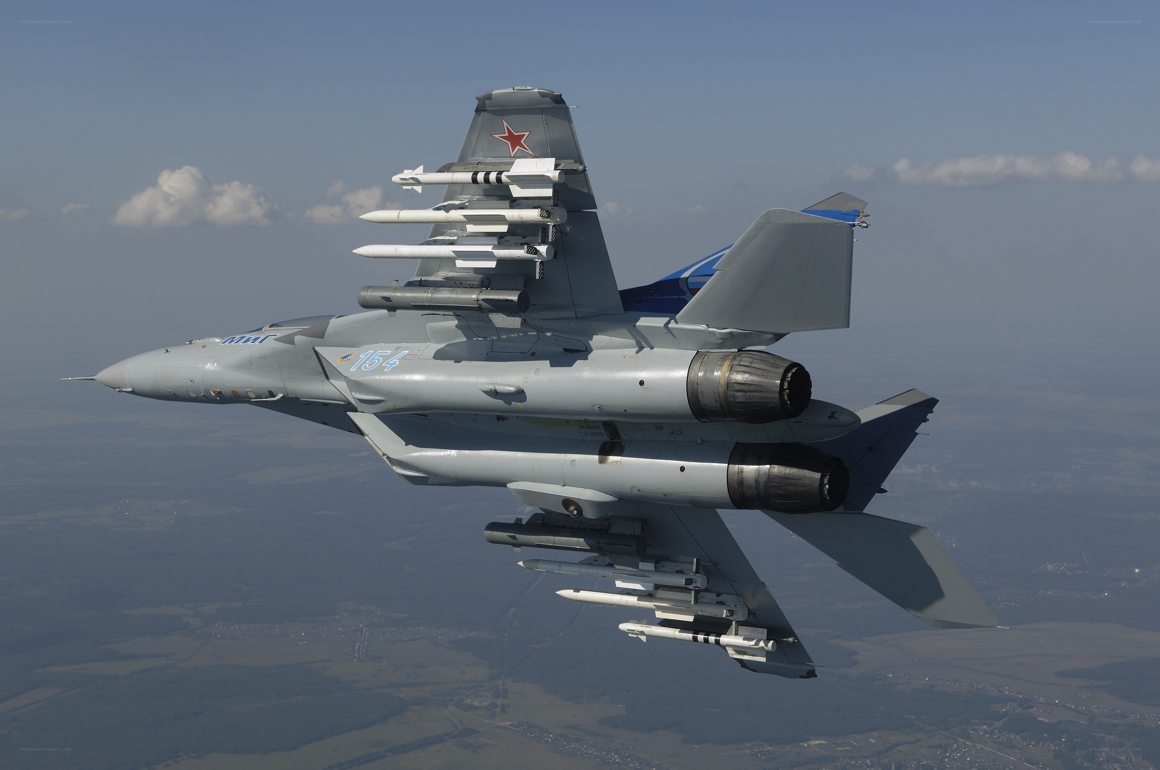 Russian fighter jet in flight