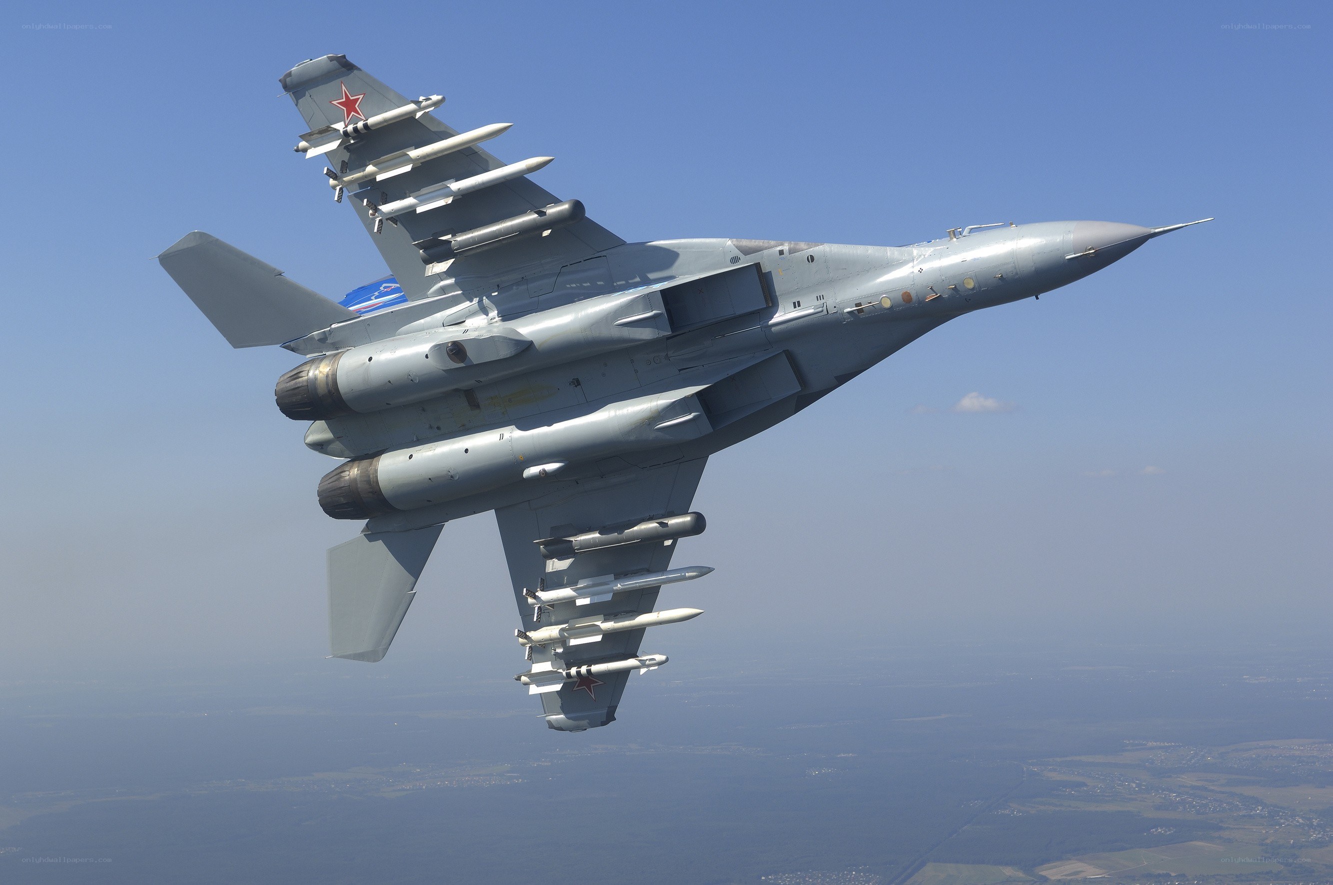 Russian fighter jet in flight