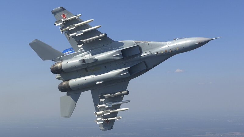 Russian fighter jet in flight