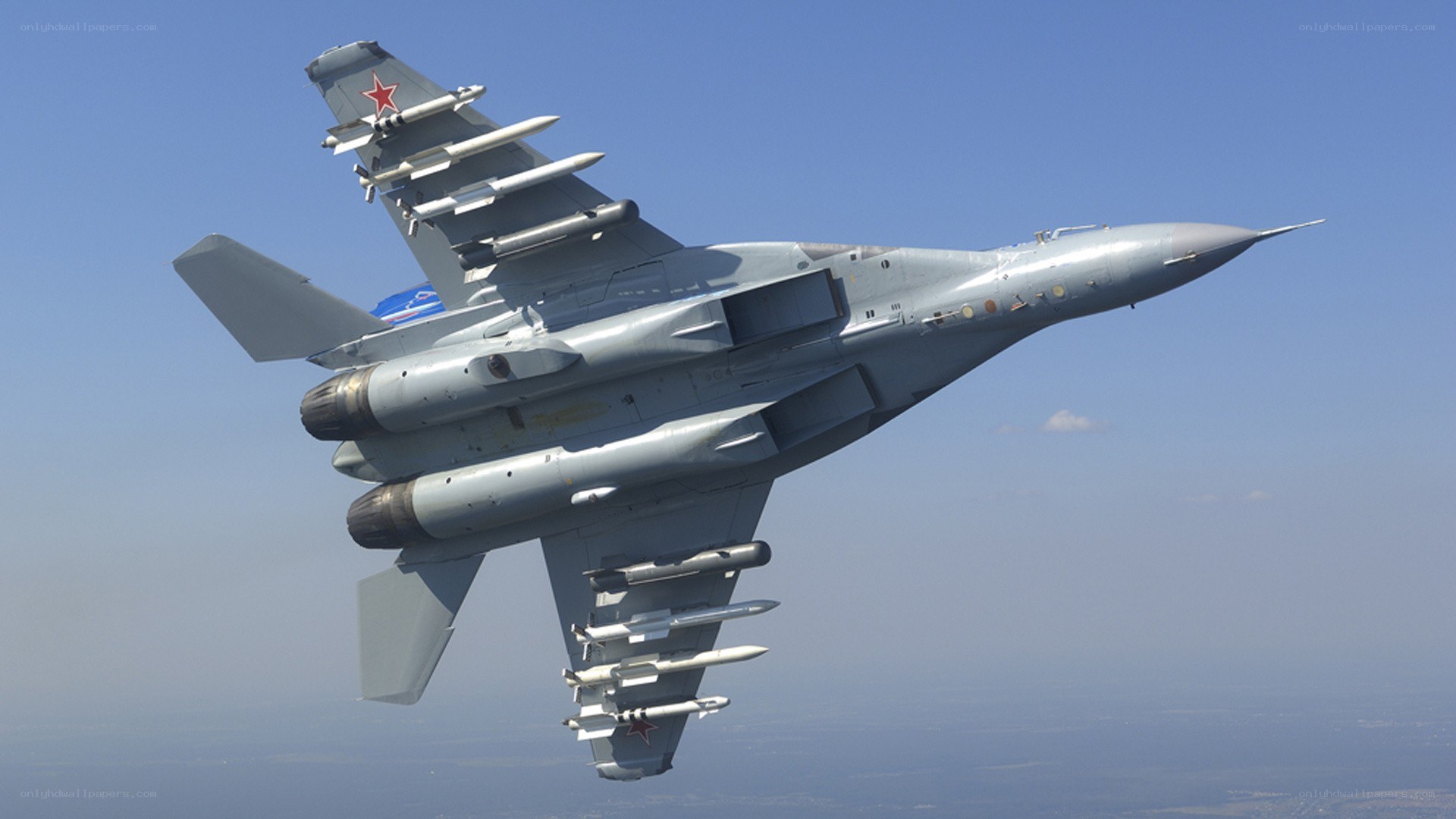 Russian fighter jet in flight