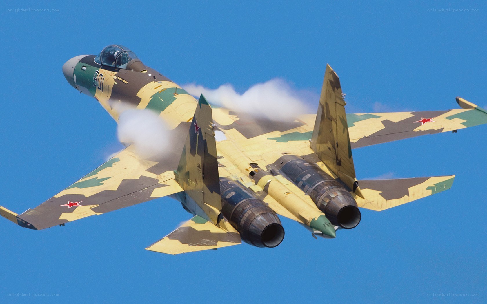 Russian fighter jet in flight