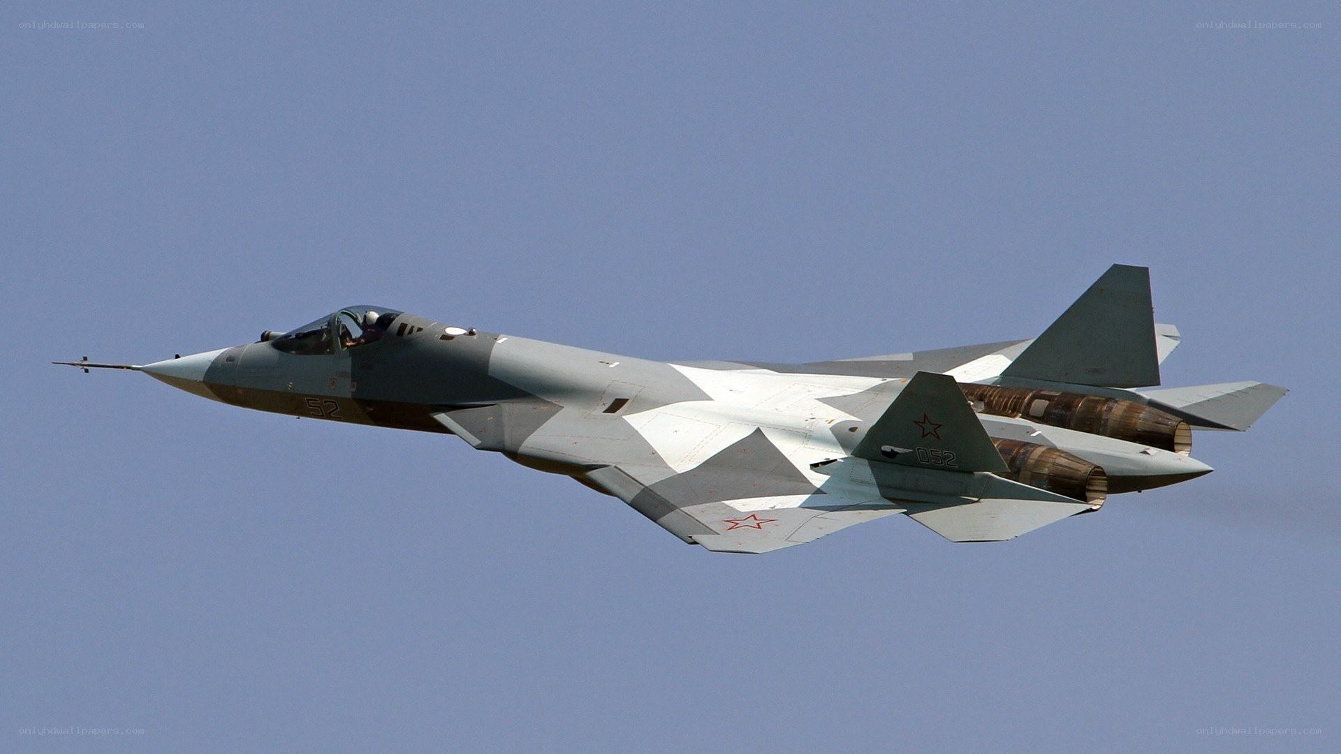 Russian fighter jet in flight