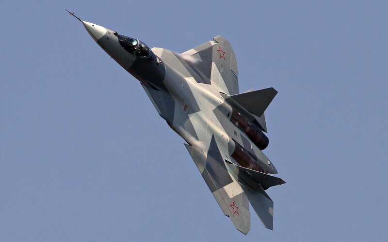 Russian fighter jet in flight