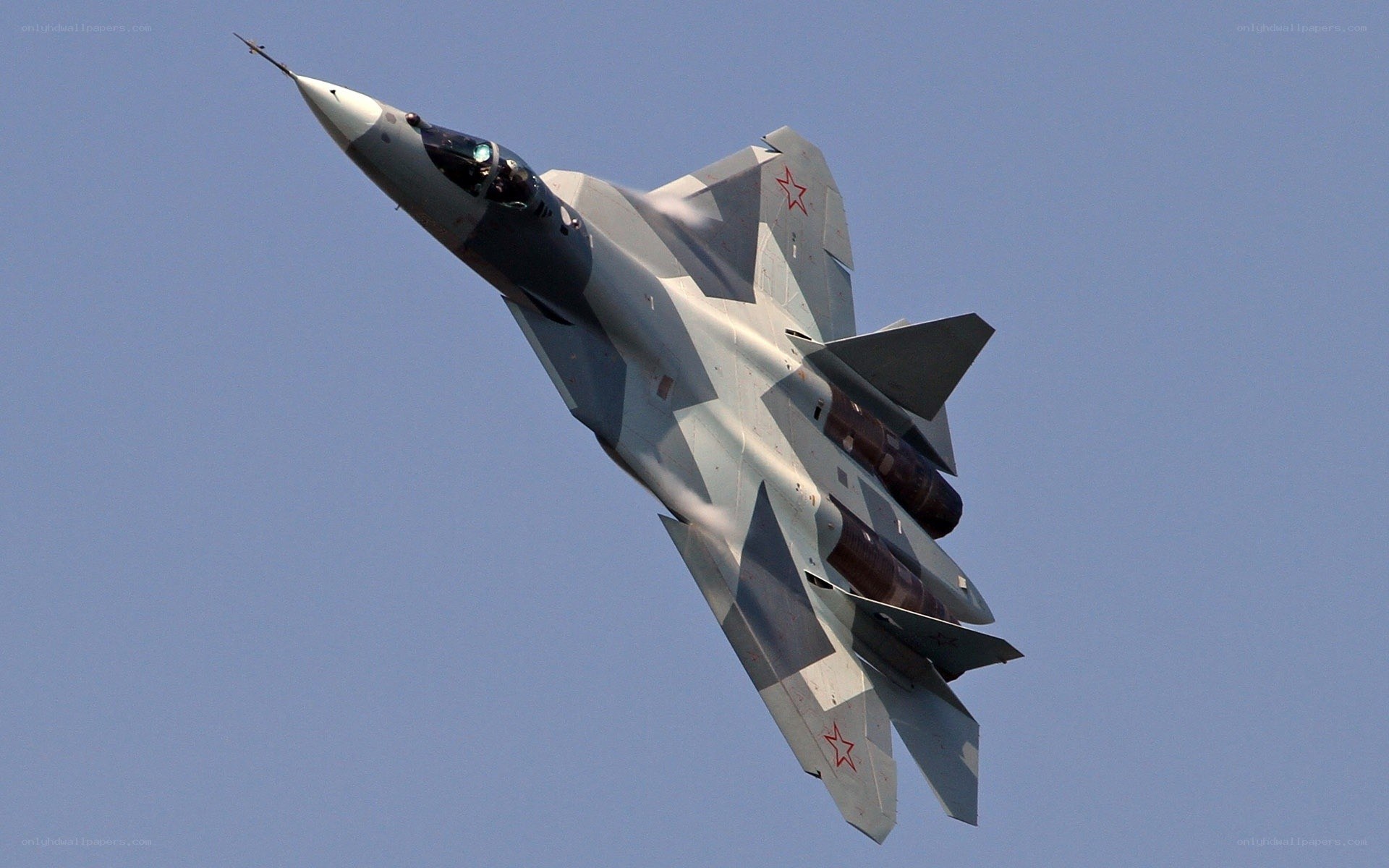 Russian fighter jet in flight