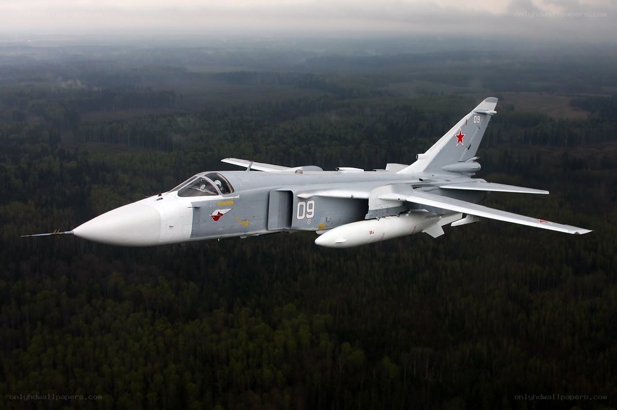 Russian fighter jet in flight