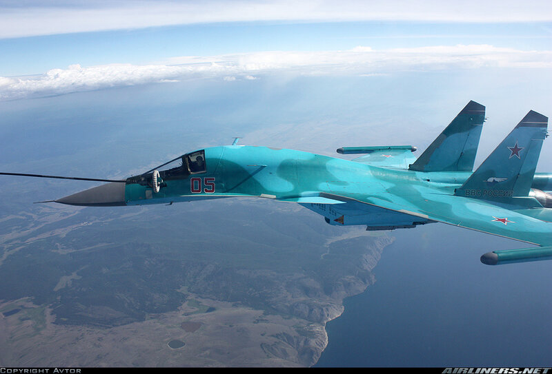 Russian fighter jet in flight