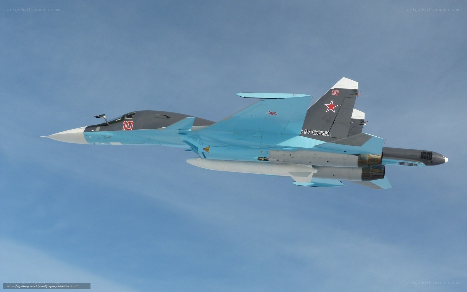 Russian fighter jet in flight