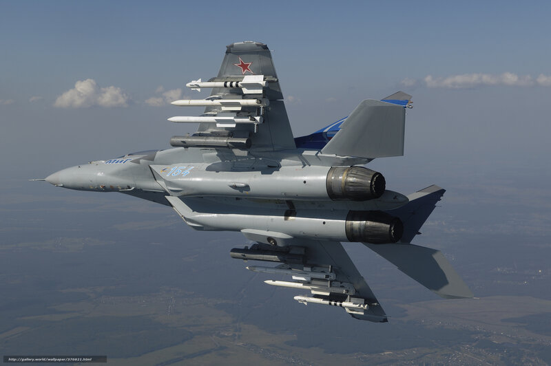 Russian fighter jet in flight
