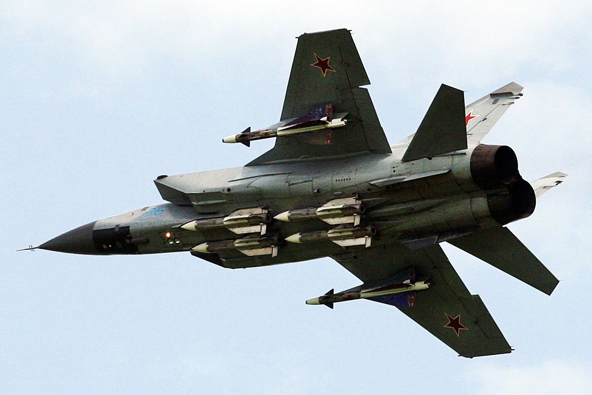Russian fighter jet in flight