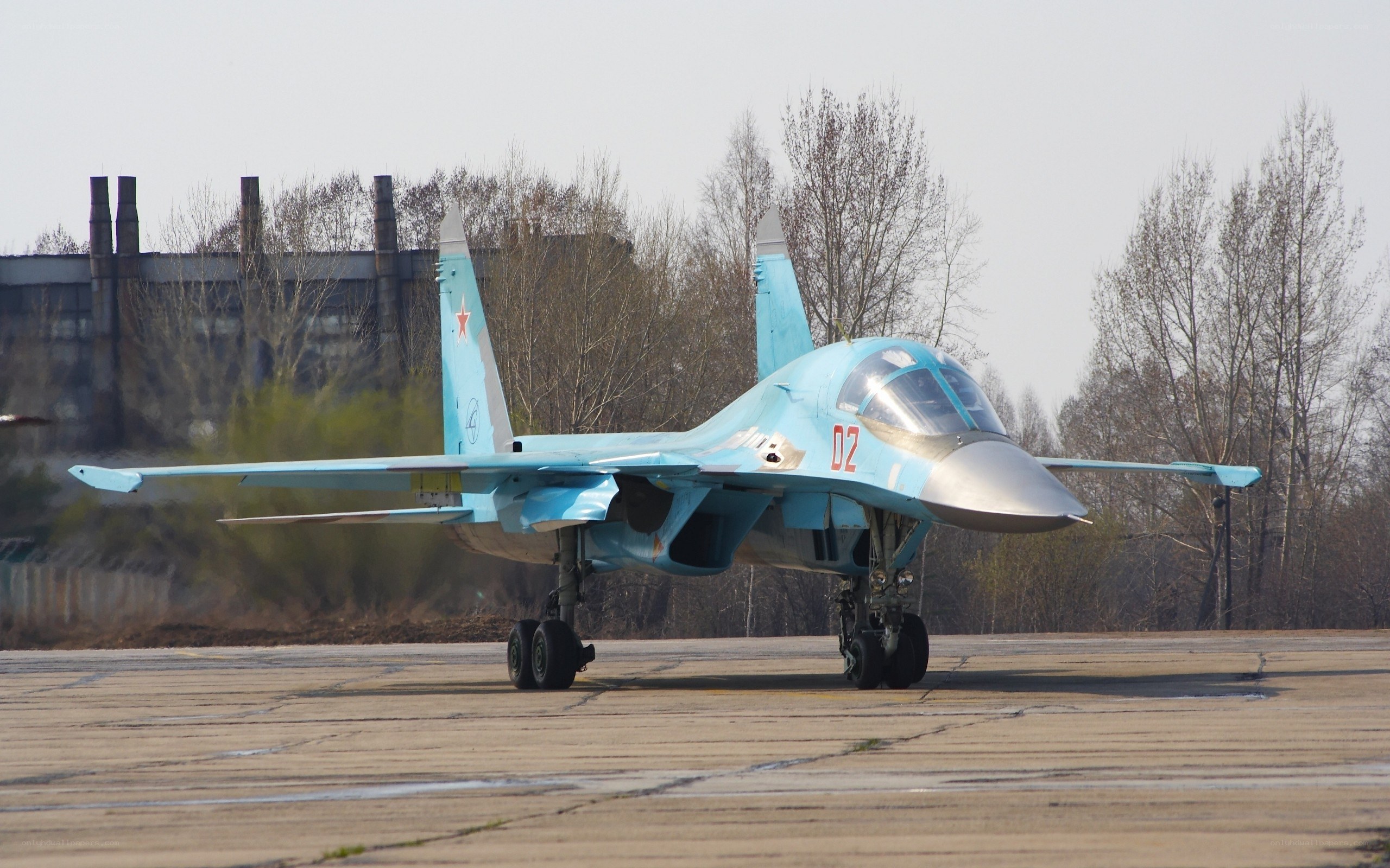 Russian fighter jet on runway