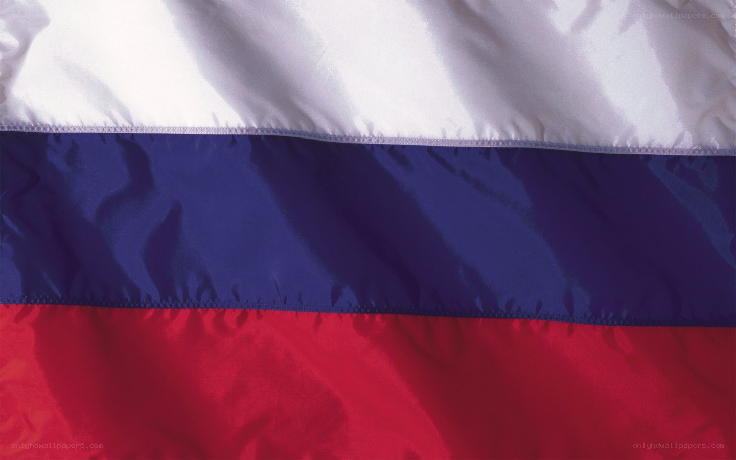 Russian flag fabric close-up