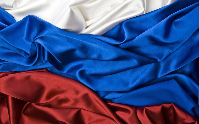 Russian flag fabric texture