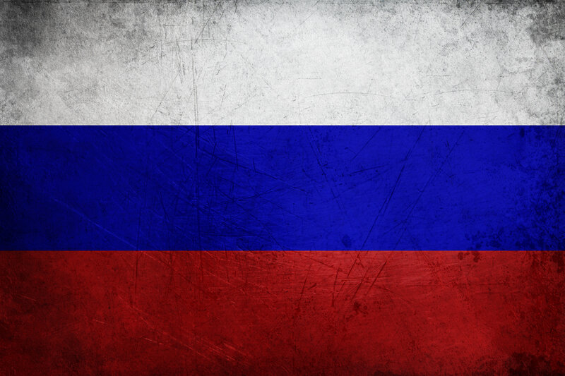 Russian flag with distressed texture