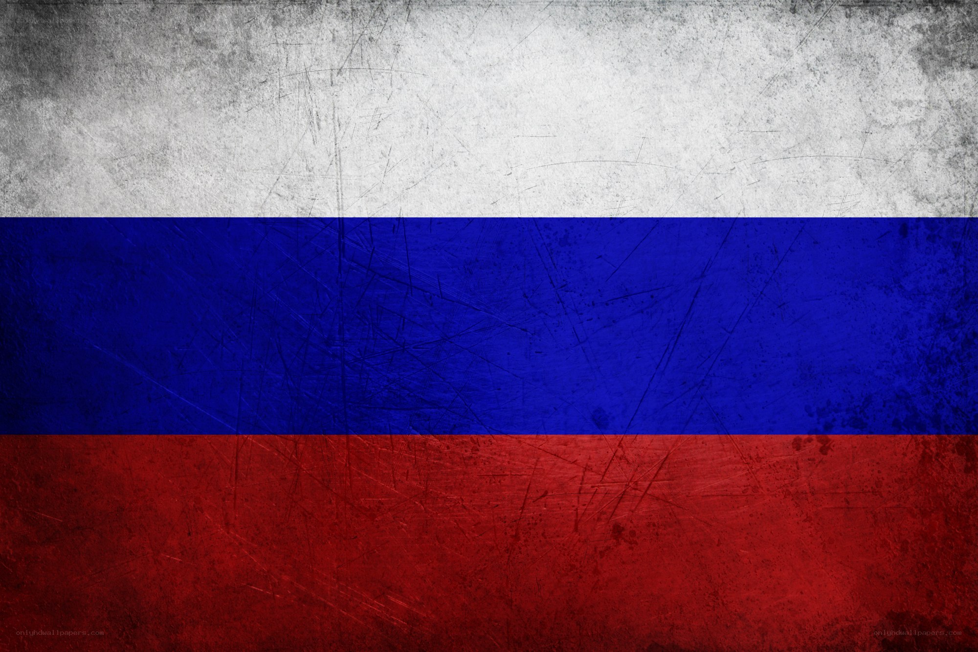 Russian flag with distressed texture