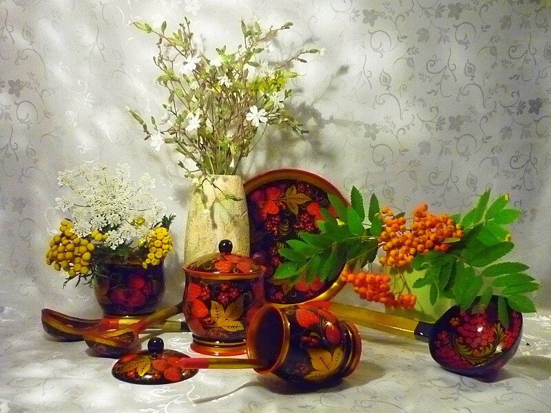 Russian folk art still life