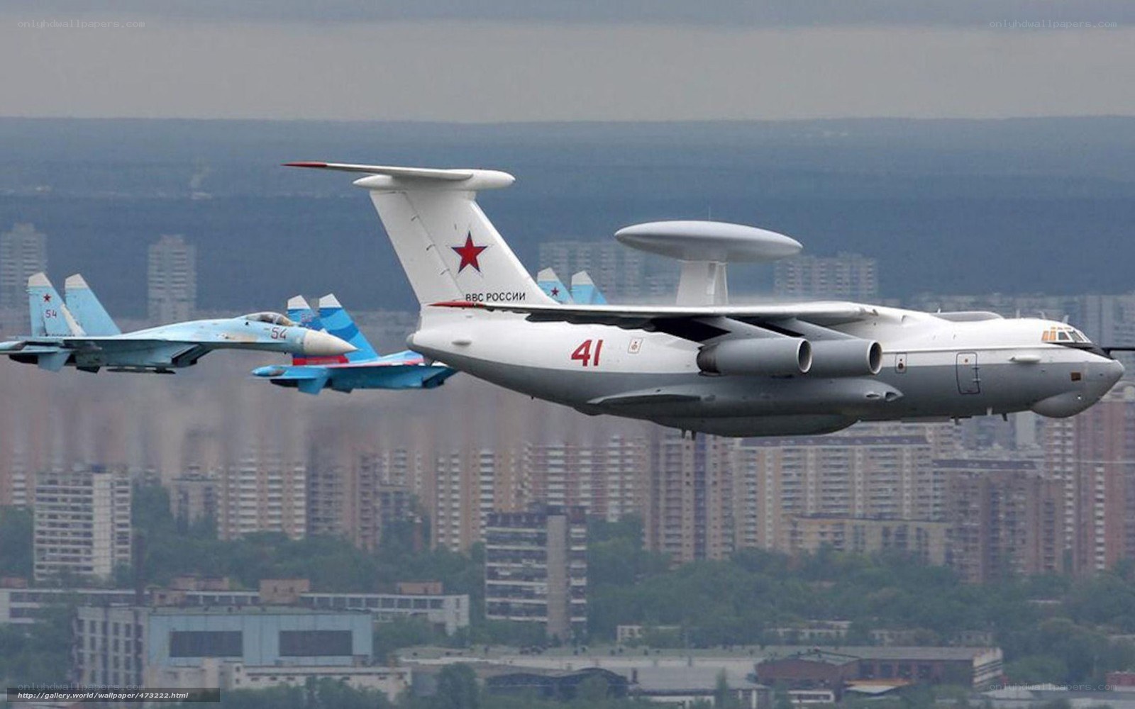 Russian military aircraft in flight