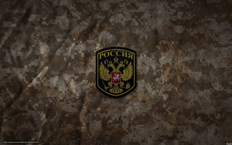 Russian Military Patch — Brown, Serious