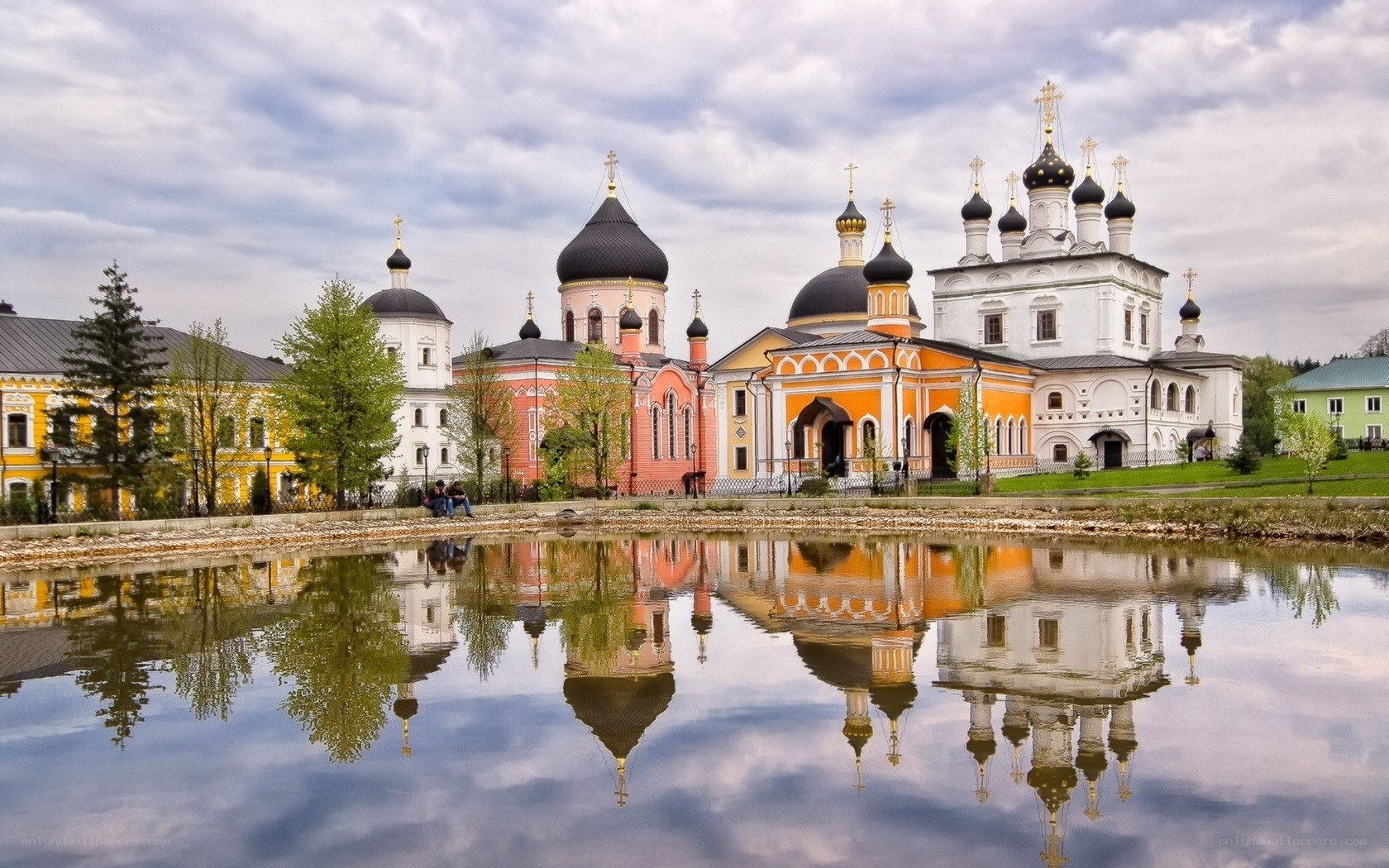 Russian Orthodox monastery reflection