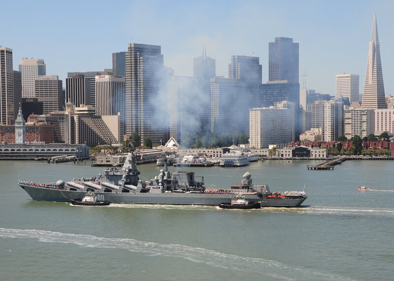 Russian warship in San Francisco Bay