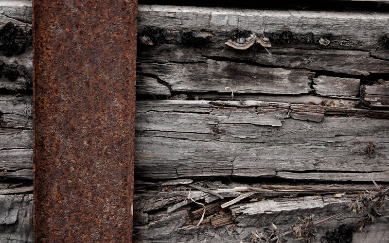 Rust and decayed wood texture