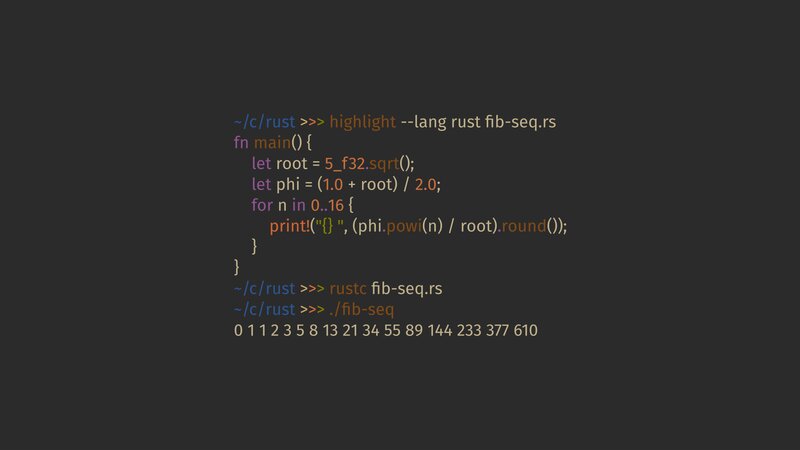 Rust Code in Terminal