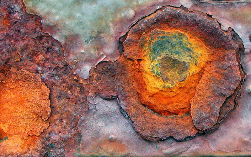 rust pattern on metal surface