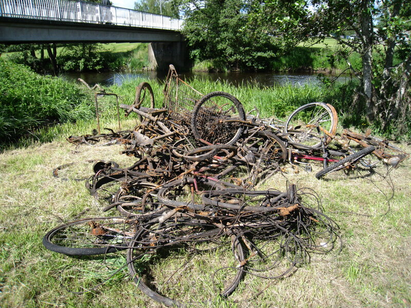Rusted Bicycles and Parts